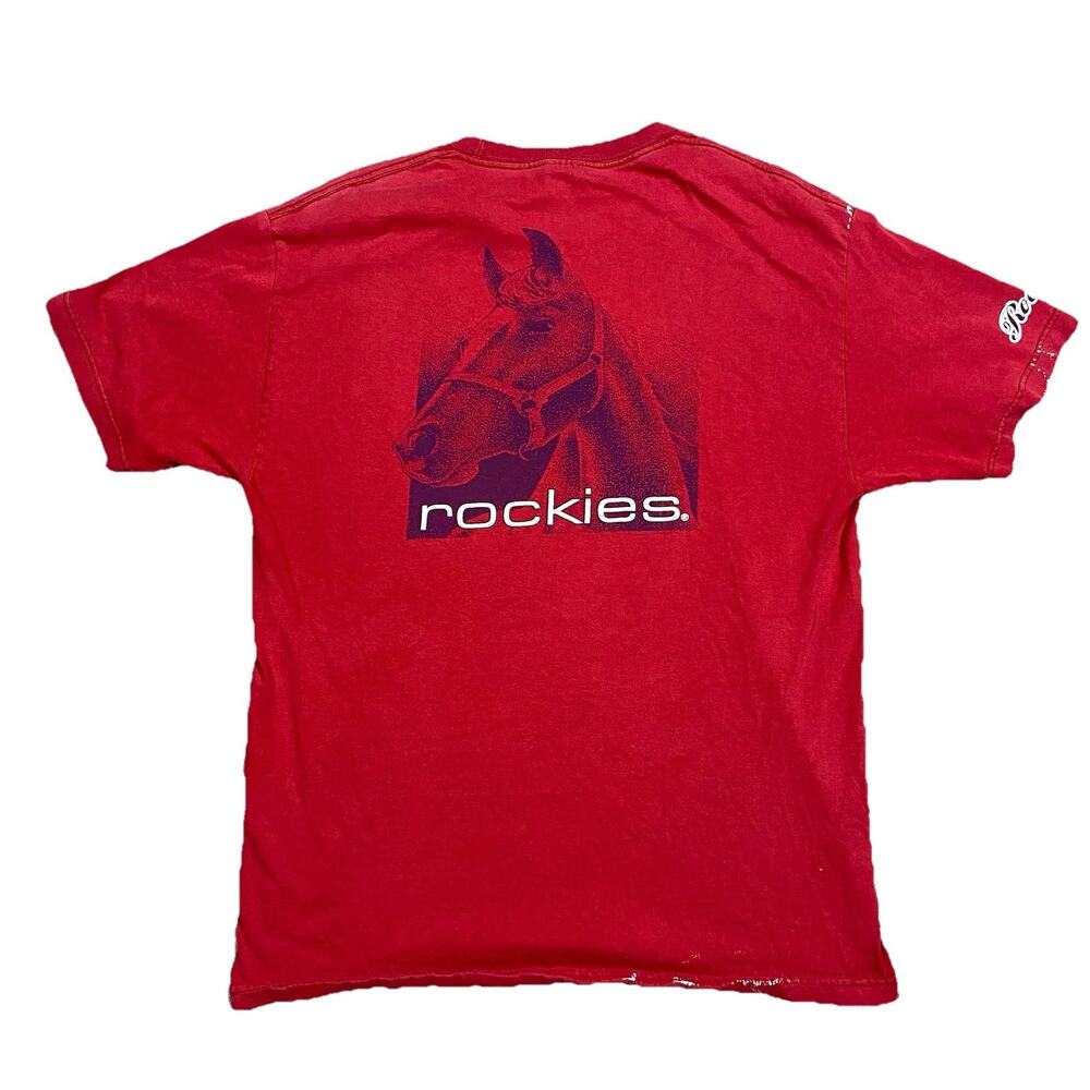 Vintage Rockies Red Horse Graphic T-Shirt Men’s XL USA 90s
